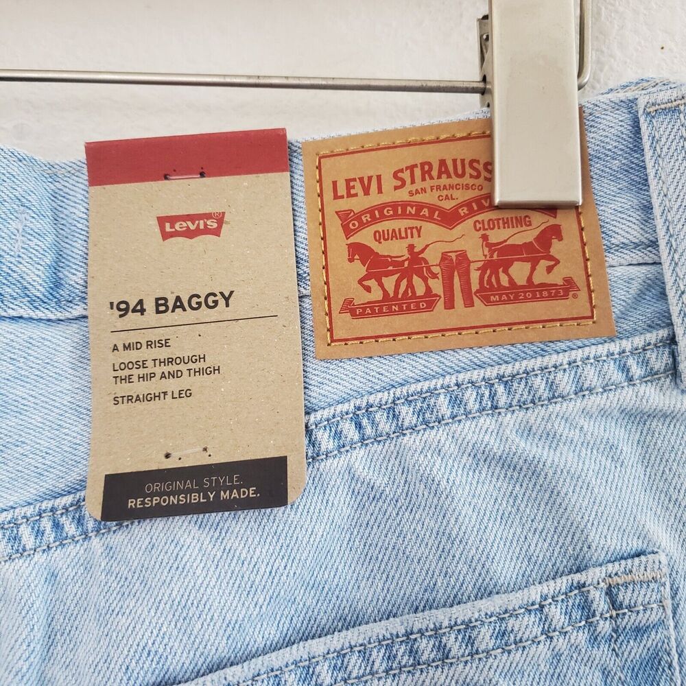 Levi's '94 Baggy Women's Jeans 30 Blue Light Indigo Loose Denim Casual Grunge - Picture 11 of 12